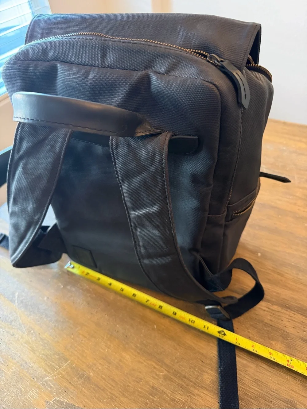 atlas black backpack vegan